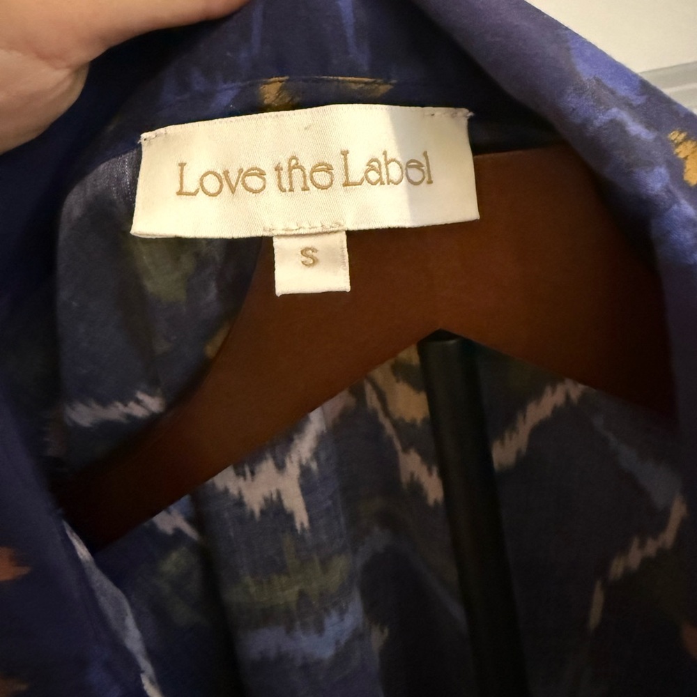 Love the Label Purple/Navy and Gold Patterned Blouse - Picture 3 of 3